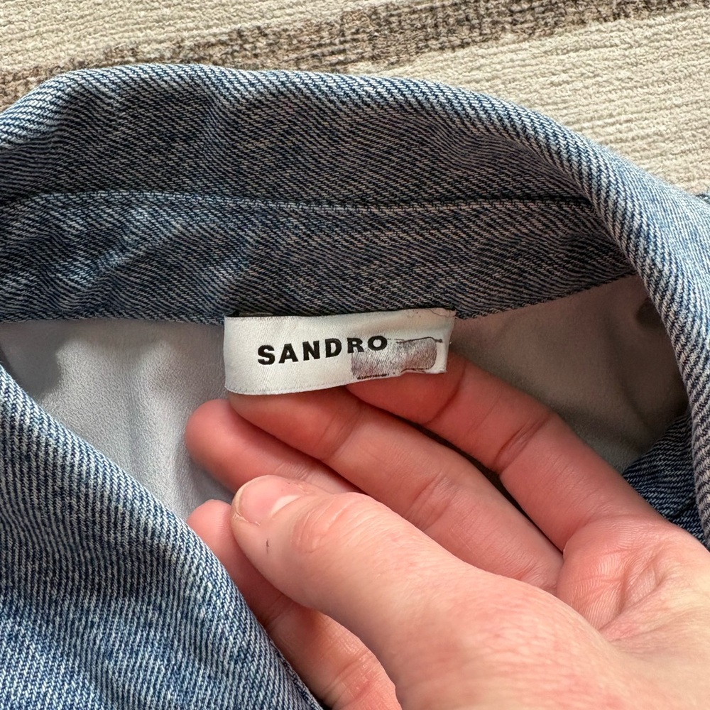 Sandro Amadora Denim Tweed Dress - Picture 10 of 12